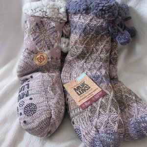 2 Pair Muk Luks Cabin Socks